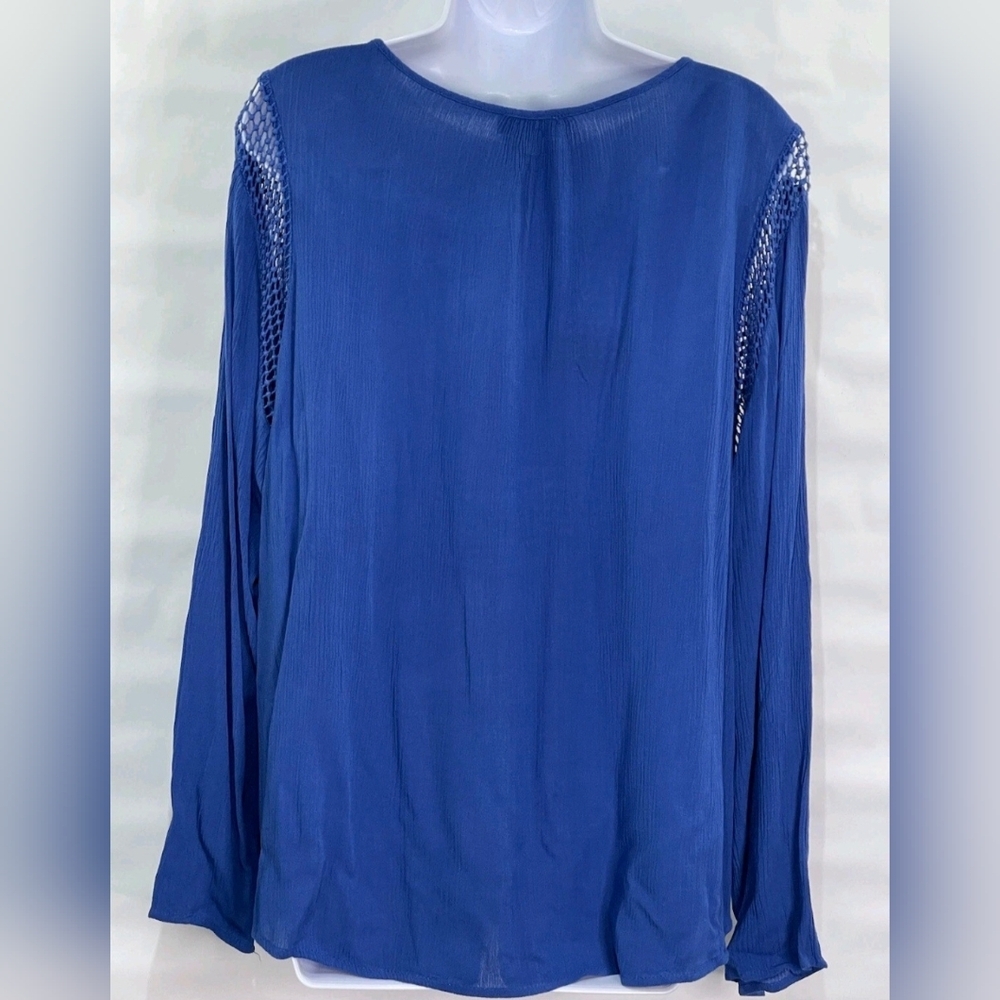 NWT Joseph A. Royal Blue Blouse XL - Picture 7 of 10